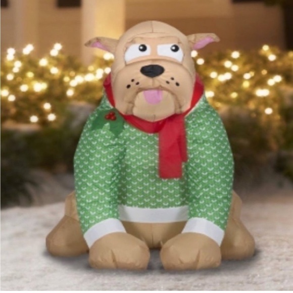 Holiday Time Bulldog Inflatable Airblown Decoration
NEW Christmas - Picture 1 of 5